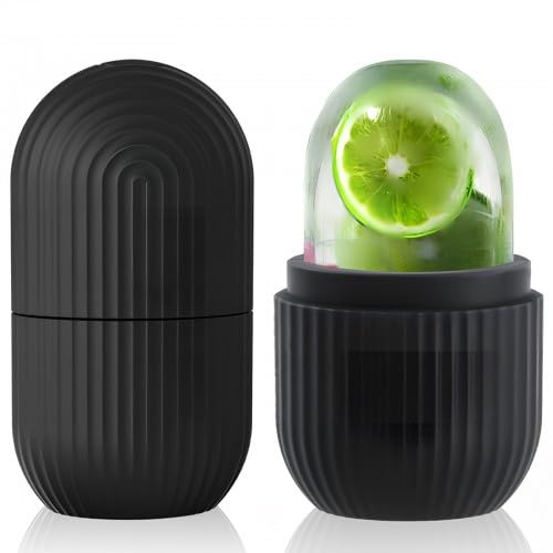 Ice Roller Silikon Ice Roller Gesicht Hautpflege Eisroller Beauty Produkte MäNner Damen (Schwarz)