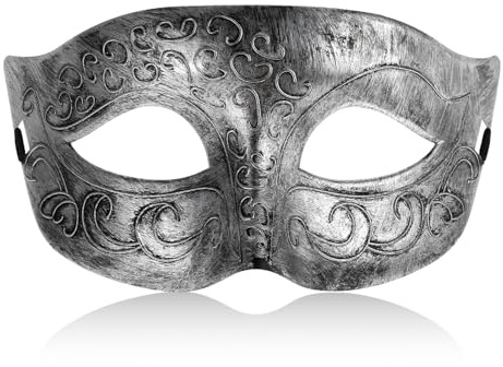 Gjinxi Masquerade Mask for Men, Venetian Vintage Retro Dress Up Half Mask for Carnival Cosplay Party Halloween New Year