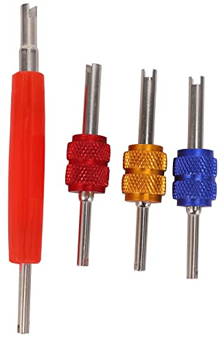 Joskeijky 4 Pezzi Seria R134 R12 a/C HVAC Strumento di Rimozione del Nucleo di di Valvola Schrader per Condizionatore d'aria (Strumento di Rimozione)