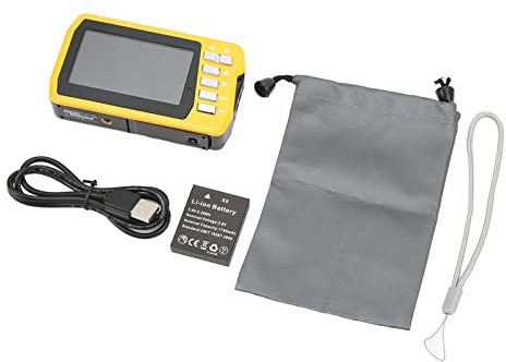 Rankomu Fotocamera digitale a doppio schermo 4K 56MP, zoom digitale 18X, impermeabile fino a 10 piedi, videoregistratore esterno e subacqueo, video 4K, design compatto