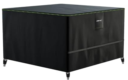AWNIC Fire Pit Cover Square Waterproof 84x84x61cm | Square; UV resistant; waterproof; windproof; heavy-duty; air vent/Rust prevention