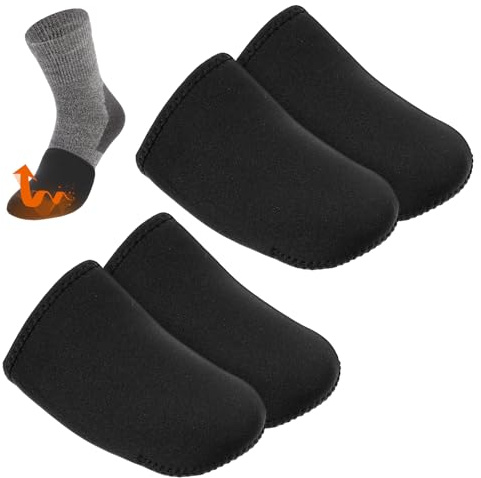 2 Paar Eisbad-Zehenwärmer, weiche kalte Zehenschutz, wiederverwendbare Neopren-Zehensocken, Fußwärmer, Booties für Eisbäder und kalte Tauchwannen-Zubehör, Camping, Wandern (M)