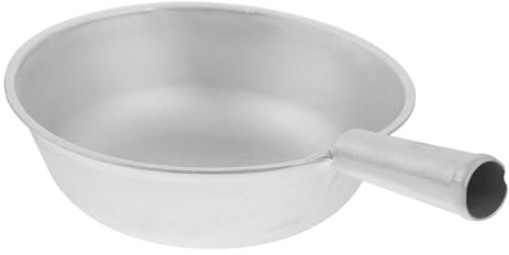 ELEOUTI Paletta per Acqua in Alluminio Manico Corto, Mestolo Addensato Medio per Cucina e Giardino, Utensile da Cucina Resistente e Sicuro per Lavare Pentole e Annaffiare Stile Casuale