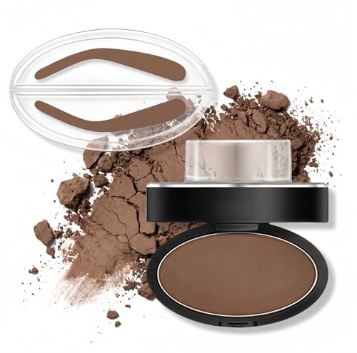 Waterproof Eyebrow Stamp,Eyebrow Powder & Brow Tint,Long-Lasting Eyebrow Kit,Easy-to-Use Brow Stamp for Quick Shaping & Definition, Multi-Functional Eyebrow Tint & Brow Powder Kit(Light Brown)