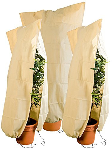 Royal Gardineer Vlieshaube: 3er-Set XL-Pflanzenabdeckungen als Winterschutz, 180x120cm, 80 g/m² (Winterschutz Pflanzen, Kübelpflanzensack, Schutzfolie)