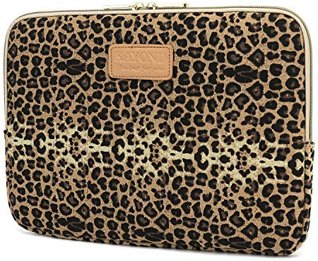 KAYOND Laptop Sleeve for 11.6 Inch Laptop / Chromebook / MacBook Air/Macbook 12 (11-11.6 inch, Brown Leopard Print)