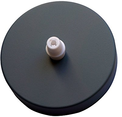 Moderne Deckenrosette aus Metall mit einer Steckdose, mehrfarbig, komplettes Set für Textilkabel Art Deco Schwarz