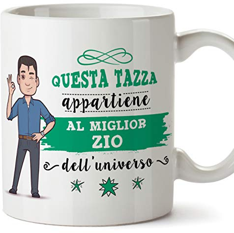 Mugffins Tazza Zio - Miglior Zio dell'Universo - Idea Regalo Originale di Compleanno - in Ceramica