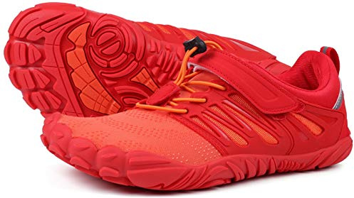 Joomra Women's Trail Running Barefoot Shoes Zero Drop, Orange, 7.5-8