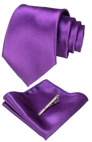 JEMYGINS herr satin slips set slips & införingsduk & slipsklämma