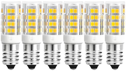 WULUN LED Leuchtmittel E14 5W, Ersatz 50W E14 Halogenlampen, 3000K Warmweiß, 500 LM, 360 Grad Abstrahlwinkel, AC 220-240V, Nicht Dimmbar, für Kronleuchter, Deckenleuchten, Wandleuchten, 6 Stück