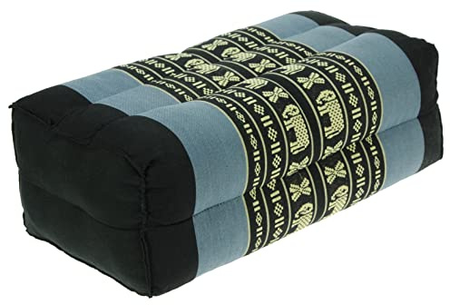 Namesakes Kapok Material Yoga Block Meditation cushion – Support Bolster- Light & Dark Blue Elephant