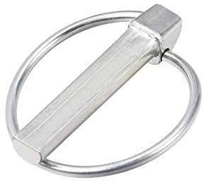 sourcing map Klappstecker Klappsplinte mit Ring 11mm X 54mm Anhängerstifte Sortimentskit für Boot Kajak Anhänger Traktorwagen Pferdetransporter
