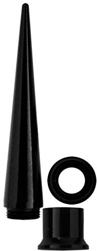 Modern Nature Piercing-Schmuck Acryl Ohrpiercing 2 in 1 Set, 1 x Flesh Tunnel, 1 x Dehner, weiß oder schwarz
