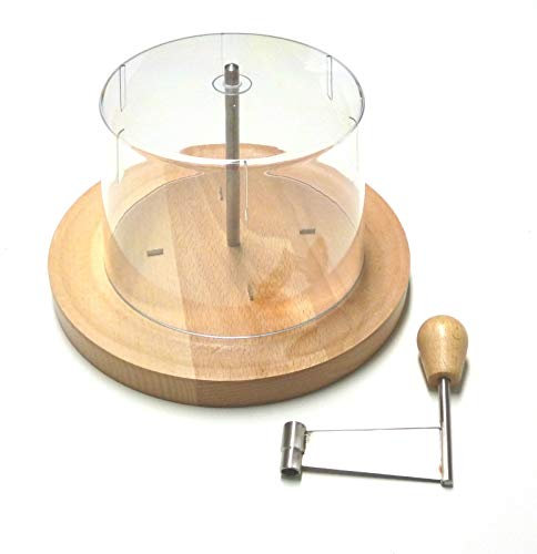 Käsehobel mit Kunststoffhaube für Tete de Moine Käse