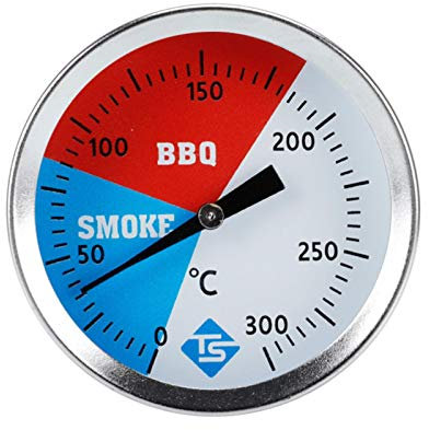 HUANRU Termometro analogico per barbecue, Misuratore Temperatura, 2 pollici, bimetallo, in acciaio inox, fino a 300 °C, affumicatore