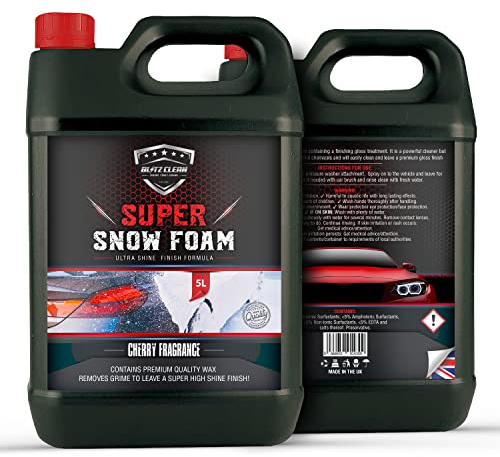 Snow Foam Car Ultra Shampoo Wash Eliminates Dirt, Grime, High Gloss Finish Content Foaming Agent, Removes Dirt and Road Grime, pH Neutral,Snowfoam Cannon Super Scented Fragranced Foam (Cherry)