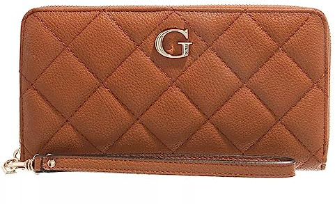 GUESS Portemonnaie mit Zip-Around-Reißverschlu, braun(cognac), Gr. One Size