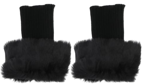 GALPADA 1 Paar Stiefelüberzüge Aus Fell Pelz-beinwärmer Für Damen Stulpensocken Für Damen Stiefelstulpe Mit Kunstpelzbesatz Für Schuhe Zubehör Fräulein Acryl Warm Halten Gehäuse