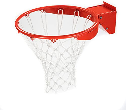 RomiSport Basketballkorb Neigbar/verschiebbar und Netz Qualität-und Sicherheitsgeprüft Ø45 Indoor und Outdoor