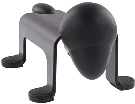 WAGNER Bodentürstopper DOG DOOR STOP - 105 x 70 x 60 mm, schwarz, zum Hinstellen, Industriestahl beschichtet, Puffer und Füßchen aus schwarzem Gummi - 15520801