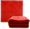 Lot de 10 chiffons de nettoyage en microfibre, super absorbants, non pelucheux pour la maison, la cuisine, la surface, les miroirs, les salles de bains, la moto, la voiture (rouge, 10)