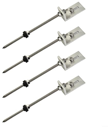 WIIYENA Sichern Sie Ihre Solar-PV-Anlage mit M10 Stockschraube, L-Winkel-Dachbefestigung, einfache Installation, EPDM-Dichtung, 4 Sets, bestellen Sie jetzt (250 mm)