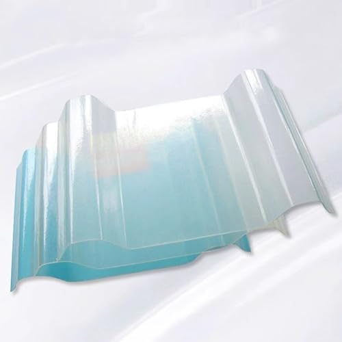 Schlagfeste Dachziegel,2/5/6/8/9/11/13/16/18 Stück Dachpaneele,1,5mm Glasfaser-Tageslichtpaneele,Gewellte Dachplatten,Transparente Dachblech,Einfach zu Rollen und Schneiden (0.9x1.8m/35x71in,18 pcs)
