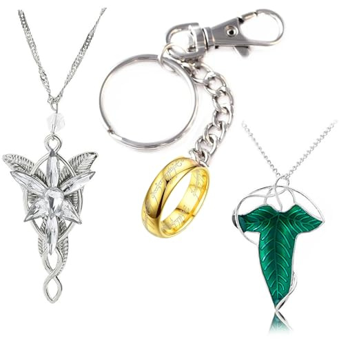 JinYu Edelstahl-Ringe, Schlüsselanhänger, grünes Baumblatt, Emaille, Brosche, Anhänger, Halskette für Fans, Cosplay, Kostüm, Schmuck, Edelstahl, Quarzit