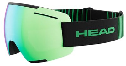 HEAD F-LYT - Gafas de esquí y snowboard unisex para adultos, color verde/negro, L