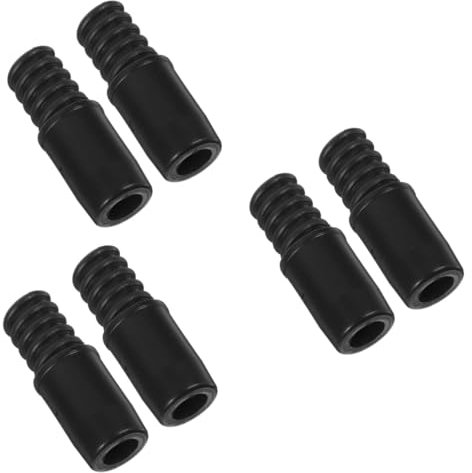 Beavorty 6 Stk Verlängerungsstange mit Gewindeende Besenstielaufsätze Besenstiel mit Gewindespitze Abzieher stuck pezzettino Mopps Zubehör Besenstielspitzen Besenstielende Plastik Black