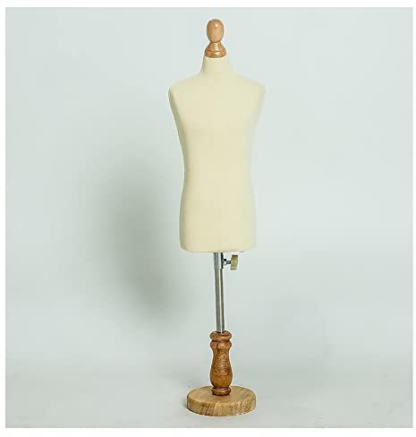 XINYUNFEI Schneiderpuppe Verstellbar Kleidermacher Dummy Männlich, Holzschneider Manikins Mini Puppe Kleidform Anzeige Puppenhaus Zubehör Dekoration(1/2)