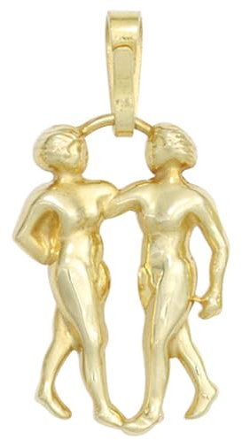 Sternzeichen Anhänger Zwilling 333 Gold Gelbgold Einhänger Halsschmuck Damen