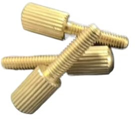 YINGDLEB 5 Stück - 10 Stück M3 M4 M5 GB836 Messing Lange gerändelte Rändelschraube mit kleinem Kopf, handfest anziehen Vorhangschrauben(16mm,M4 10pcs)
