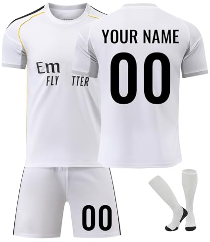Fußballtrikot Heim/Auswärts 25/26 - Personalisiertes Komplettset Für Erwachsene & Kinder Mit Name & Nummer Fußballfans (inkl. Trikot, Hose, Stutzen)(2526-Home)