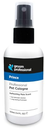 GROOM PROFESSIONAL Prince Dog Cologne - Perfume for Smelly Dogs - Masculine Scent with a Hint of Musk - Contains Chamomile Extracts to Soothe Sensitive Skin, 100ml