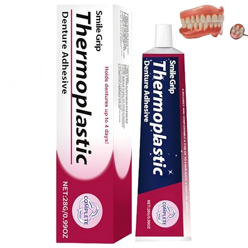 Adesivo termoplastico per protesi dentarie, comodo e a lunga tenuta, colla dentale per denti, migliora l'aderenza, il comfort e la stabilità delle protesi mobili (1 Pezzo)