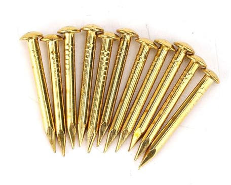 HUSHUI Rundkopfnagel, Messing-Möbelscharnier-Hardware-Zubehör, 10 Mm, 15 Mm, 18 Mm, 22 Mm Länge, Starke Befestigung, Einfache Installation, mit 4 Stilen für Wohnmöbel (22mm lang verdickt)