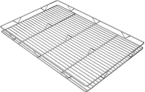 Ngbbby 50 x 40 x 4 cm rostfritt stål grillgaller, rektangulärt kylställ för bakning rostning grillning diskmaskinssäker