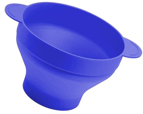 Weqizuerqi Recipiente reutilizable para palomitas de maíz, recipiente de silicona con asas y tapa, cuencos y vasos resistentes a la grasa, para cine en casa, fiestas, carnaval, amantes del cine