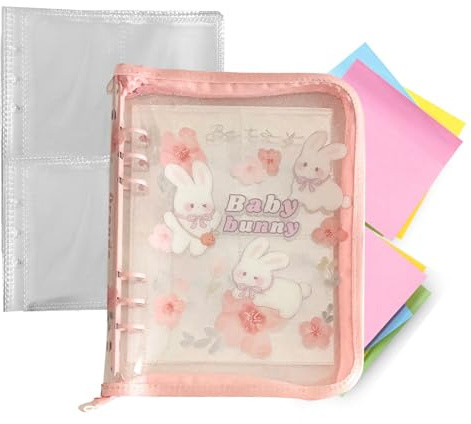 Raccoglitore ad anelli, organizer portatile a 6 anelli, raccoglitore a foglie sciolte, per studenti di famiglia, scuola, pendolari, esterni, interni, viaggi, casa, aula