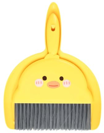 Escoba De Mesa con Pala, Mini Cepillo De Mano Y Pala,Pequeño Juego De Escoba,Linda Forma De Dibujos Animados,Portátil Escoba para Casa, Oficina, Escuela, Teclado, Coche