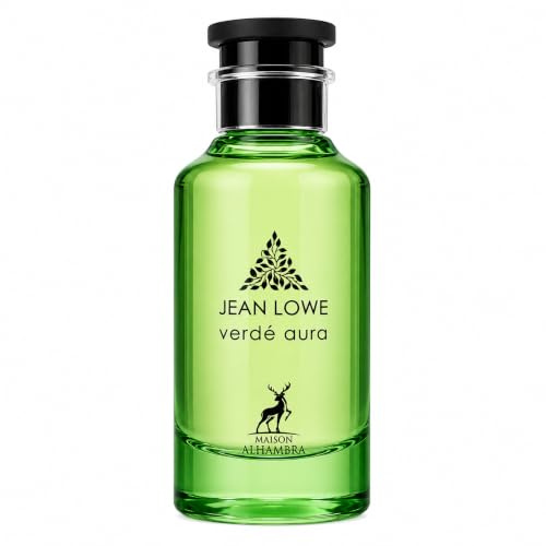 Maison Alhambra Jean Lowe Verde Aura Extrait de Parfum 100ml for Men - Long Lasting Arabic Perfume with Citron, Lemon, Mint, Black Currant, Fig & Ambrette - Luxury Fresh Citrus Fragrance