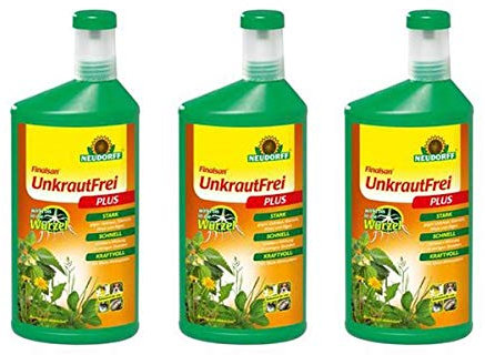 3 x Neudorff Finalsan Konzentrat Unkraut Frei Plus 1 L - biologisch abbaubar & nicht bienengefährlich