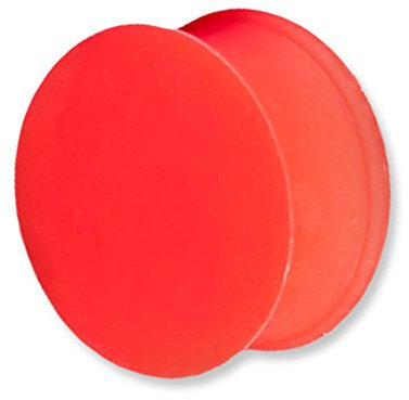 viva-adorno 1 Stück Silikon Plug Ohr Piercing Flesh Tunnel Silikon Plug in verschiedenen Farben Größe 3-20mm Z29 Rot. Größe: 10mm