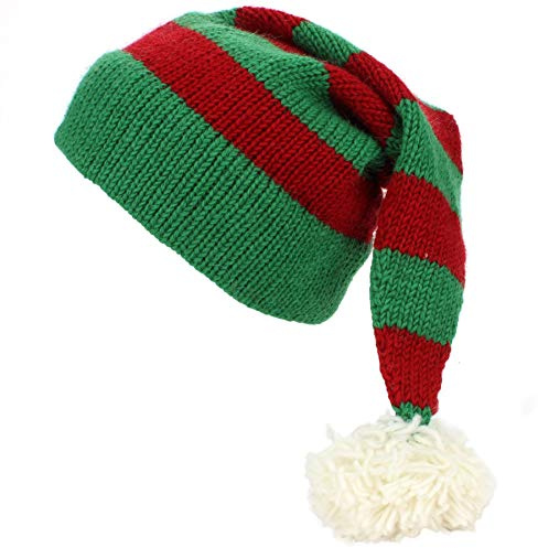 LOUDelephant Wool Knit Christmas Hats Novelty Hats for Adults Xmas Party Cracker Elf Santa Pudding Bah Humbug