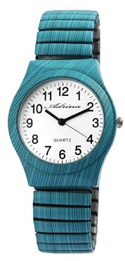 Adrina Armbanduhr Damen Analog Braun Schwarz Großes Ziffernblatt | Damenarmbanduhr arabische Ziffern günstig | Damenuhr Senioren mit Zugarmband – klassisch & bequem viele Farben