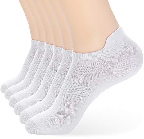 ATBITER Ankle Socks Womens and Men Thin Athletic Running Low Cut No Show Socks With Heel Tab 6/12-Pairs