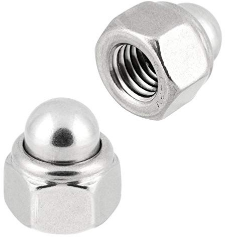 Hutmuttern selbstsichernd M12 DIN 986 Edelstahlmuttern A2 Stopmuttern Klemmmuttern Sechskantmuttern M12 100 Stück