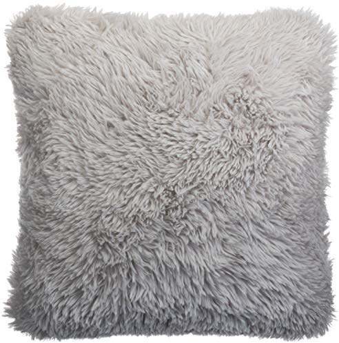 Brandsseller Fellkissen Kuschelkissen Dekokissen Sofakissen Zierkissen - Mit Füllung - ca. 45x45 cm Hellgrau